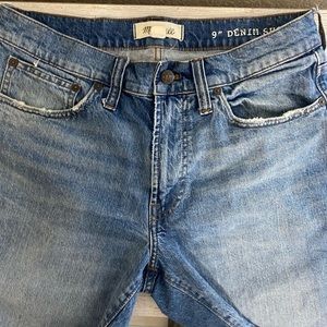 Mens MADEWELL Denim Frayed Shorts